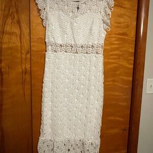 Elegant White Lace Dress